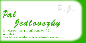 pal jedlovszky business card